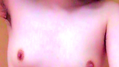 Armpit hairy Japanese amateur massages her boobs with oil. [homemade]