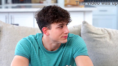 Tiny teen stepsister wins a bet and rides her step bros big penis