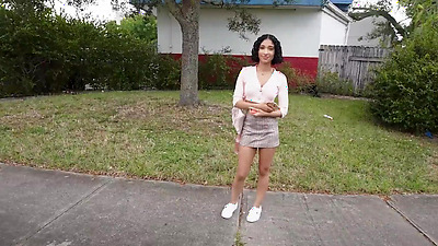 BANGBROS - Smoking Hot Brunette Lina Love Rides The Bang Bus So She Can Ride A Huge Dick