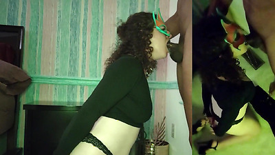 Sloppy BBC Deepthroat Facefuck with Hands Restrained- He Cums on my Tits!