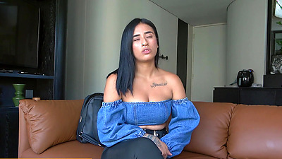 Busty Big Arse Latina MILF Sucks And Rides Massive Dick First Time Casting!