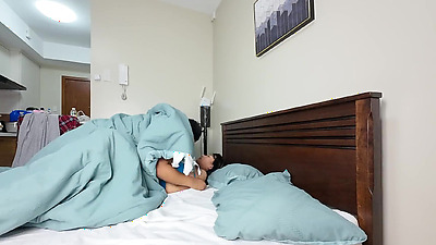 Pinay Ginising at kinantot ng Bf sa kumot 2024! (She enjoys fucking with a blanket on)-SingCan