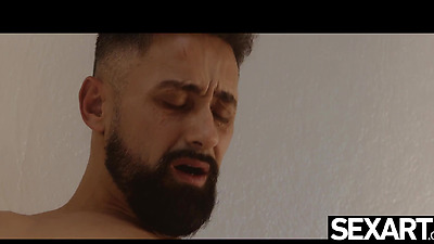 Kinky chick restrained by sexy couple for an intense 3way