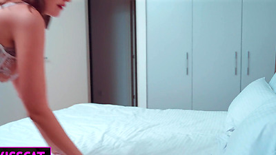 Please, dont cum inside step mom! Step son came to step mother's while step father at the shower