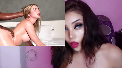 Hot blonde fucking very hard with a black dick