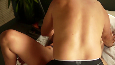 My hot REDHEAD girlfriend seduces me in panties and we have HARD SEX when we wake up.