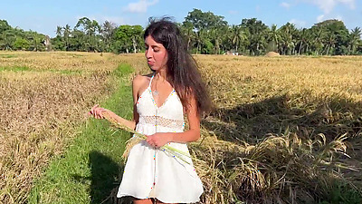 Cute rice picker prefers to be paid with Sex for her work!