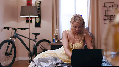 MOMMY'S BOY - PAWG Blonde MILF Cherry Kiss Is Caught Butt Fingering Herself On Stepson's Porn