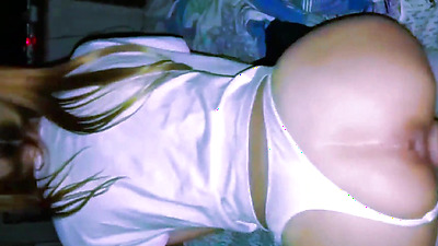 Young college student fucking doggystyle with her math teacher. She gets her pink pussy wet while getting fucked by the lucky old man's big shaft