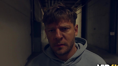 VIP4K. Mature Mrs. Boss is masturbating during her lunch break and fucking a stranger electrician