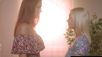 MIXEDX Gorgeous Stepsisters Zazie Skymm And Leya Desantis Fuck Each Other With A Strap On