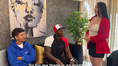 Family therapy with busty psychologist ends in hardcore 3way with stepfather and stepson