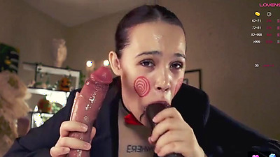 Chubby chick on webcam swallowing a dildo 14 (Chery lady22)