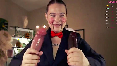 Chubby chick on webcam swallowing a dildo 14 (Chery lady22)