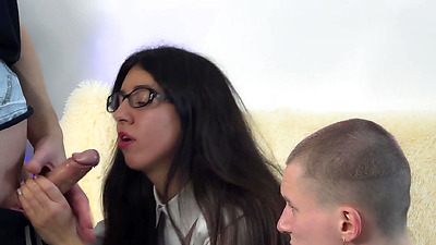 Wife Rejects Loser Husband's Gift and Brings Her Lover For Sex - Cuckold Cleanup