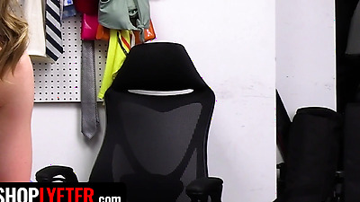 Incompetent Shoplifter Student Gets Taken Into The Backroom For Questioning