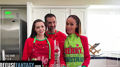 Freeuse Stepdaughter and Wife Team Up to Gift Stepdaddy X-Ray Glasses for Christmas