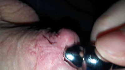 Jayq - 01-2025 - Sounding with 14mm steel. 13mm plug in cock and urethra stretching