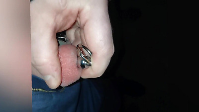 Jayq - 01-2025 - Sounding with 14mm steel. 13mm plug in cock and urethra stretching