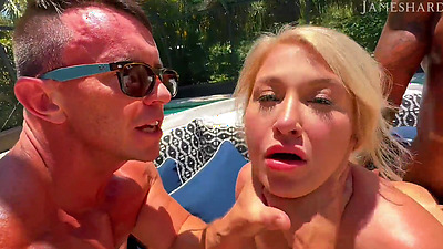 Hotwife Heidi gets her dream spit roast interracial