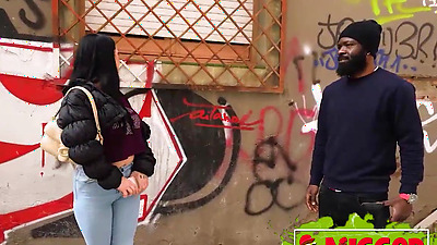 Roma Amor's first time with a HUGE BLACK COCK! We promised her to be nice :-D