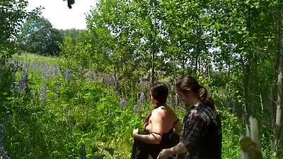 Risky Sex! Hot Brunette Amateur Chick Hard Fucked Outdoors Near A Road