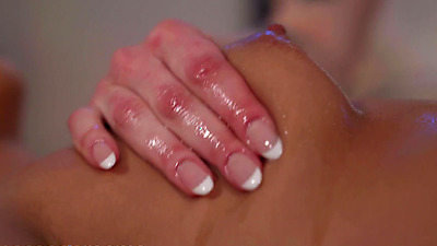 Massage Rooms Petite blonde Russian Greta Foss romantic lesbian sex with hot Hungarian Black Angel