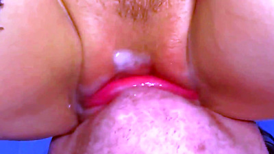 Cuckold clean up creampie and cum eating from wife's pussy