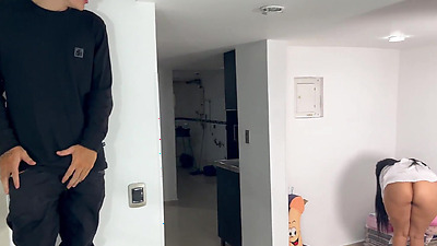 Fucking my big booty stepsister while she cleans at home - Sara Films