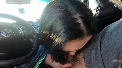 Horny Coworker Sucked Me Off in the Car During a Business Trip