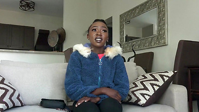 Big Black Booty Teen Sits On Producers Big Shaft At Modeling Audition