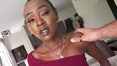 Big Black Booty Teen Sits On Producers Big Shaft At Modeling Audition