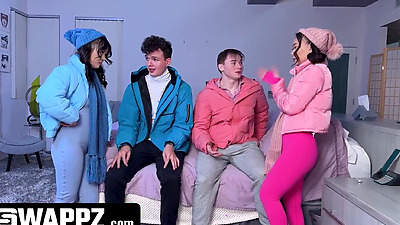 How to Survive a Snow Storm? Swap StepSisters With Your Friend and Pound Them Hard