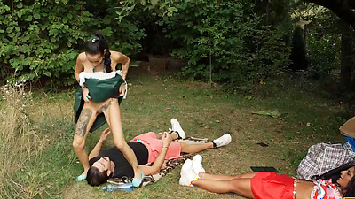 MOMMY4K. Horny Mommy is too sneaky and used her chance to fuck a young shaft hard on the grass