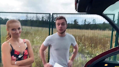 HUNT4K. Sexy chick was carrying some plums to her grandma and showed pussy to a stranger. Hot sex with Lucianna Lucci & Steve Q