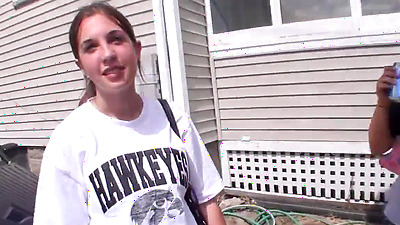 Wild Iowa Home Video Tailgate Partying With One Chick Drinking Too Much