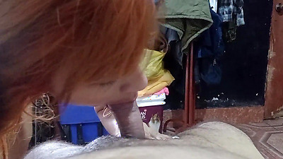 She convinces her ex-partner to come back with a nice blowjob and ends up with her vagina full of semen asking for more shaft