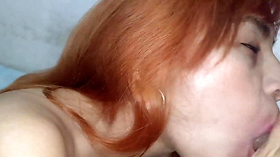 She convinces her ex-partner to come back with a nice blowjob and ends up with her vagina full of semen asking for more shaft