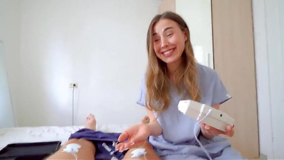 Hot German Nurse Rides My Big Penis. Amateur Couple