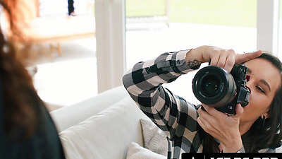 LEZ BE BAD Photographer Sinn Sage Spanks & Destroys Graduating Victoria Voxxx's Butt With Strap On