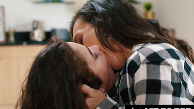 LEZ BE BAD Photographer Sinn Sage Spanks & Destroys Graduating Victoria Voxxx's Butt With Strap On