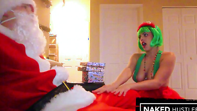 Thick Latina Katie Cummings is Santa's Favorite big ass Elf