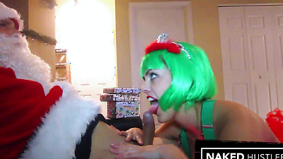 Thick Latina Katie Cummings is Santa's Favorite big ass Elf