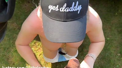 Huge Titted Amateur On A Leash Sucks Massive Penis - Lustery