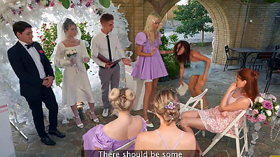 BRIDE4K. A wedding started off nicely...sex show between  hot Bride and a Arty Cheys