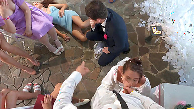 BRIDE4K. A wedding started off nicely...sex show between  hot Bride and a Arty Cheys