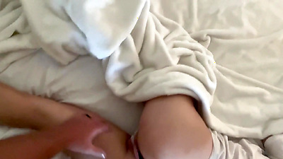 Husband Wakes Blonde Big Tit Wife Up to Suck and Fuck