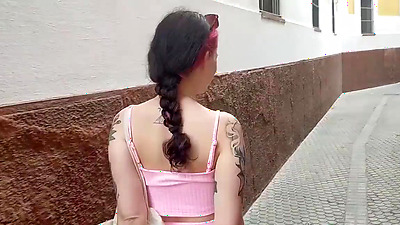 PUBLIC NUDITY and lots of fun with young Inna Black and a big dicked friend