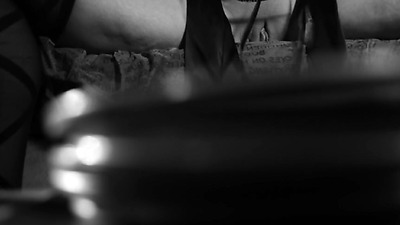 Sabien DeMonia teasing in black and white