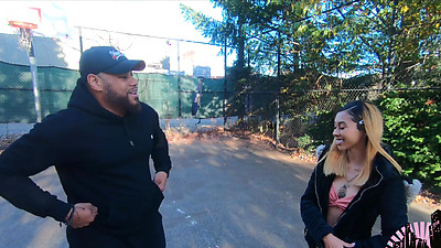 Dancer wants to show his moves to cutie in the park